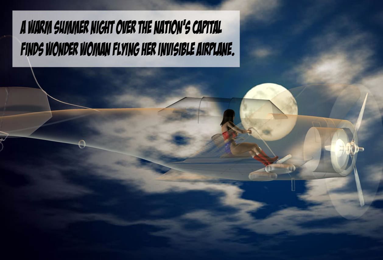 wonder Vrouw - grijpen Onzichtbaar vliegtuig