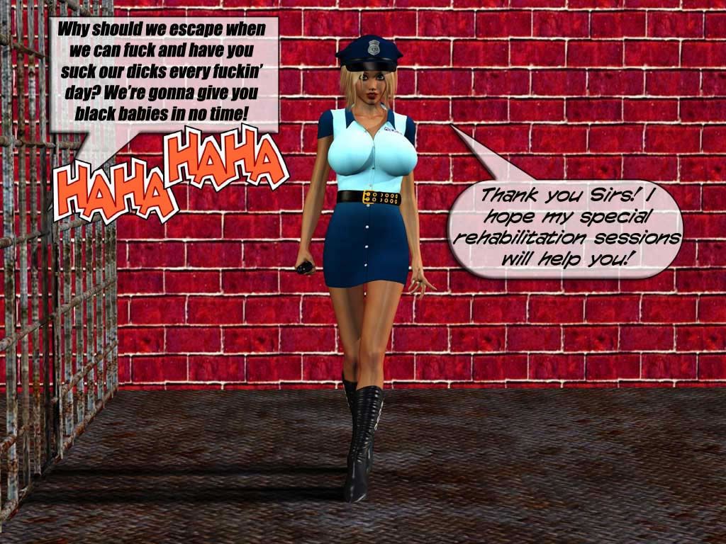Hard Time with Officer Whitebread Interracial 3d Comic