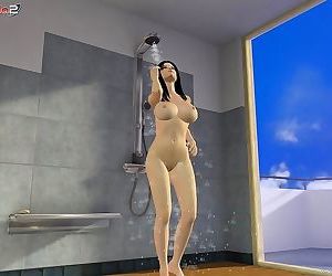 Busty hoạt hình Babe được chết tiệt trong một Tắm phần 802