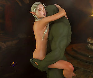 Elf princess loves orc dick