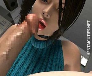 Horny 3D hentai slut eats prick - 5 min