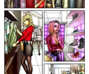 Comics Shopping And Dinner, threesome  innocent-dickgirls