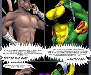 histórias em quadrinhos Manticore vs ponta dos péspeludos