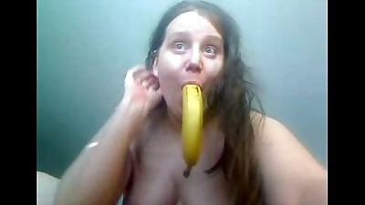 アマチュア 女の子 遊ぶ と バナナ