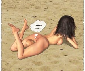 一个 美丽的 赤裸裸的 女孩 和 一个 侏儒 埋 在 沙 一部分 2