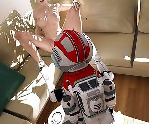 Magnificent babe gets sexual with her robot assistant -..