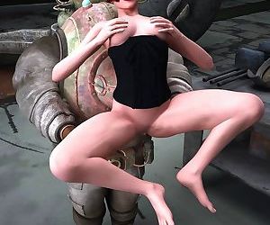 Hot and horny 3d whore fucks her obedient robot - part 2
